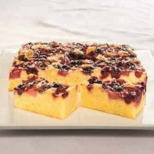 Rhubarb & Cherry Tray Bake